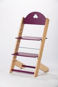 Lucas Wood Style rostoucí židle MIXLE - přírodní/fialová rostoucí židle MIXLE: Autíčko