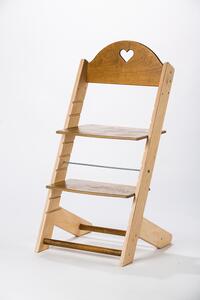 Lucas Wood Style rostoucí židle MIXLE - přírodní/kaštan rostoucí židle MIXLE: Srdíčko