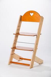 Lucas Wood Style rostoucí židle MIXLE - přírodní/mahagon rostoucí židle MIXLE: Medvídek