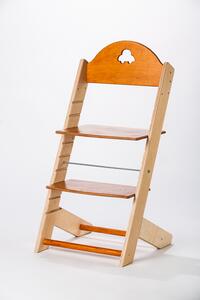 Lucas Wood Style rostoucí židle MIXLE - přírodní/mahagon rostoucí židle MIXLE: Medvídek