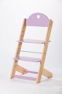 Lucas Wood Style rostoucí židle MIXLE - přírodní/lila rostoucí židle MIXLE: bez motivu