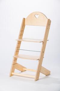 Lucas Wood Style rostoucí židle MIXLE - přírodní/přírodní rostoucí židle MIXLE: Srdíčko