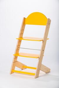 Lucas Wood Style rostoucí židle MIXLE - přírodní/žlutá rostoucí židle MIXLE: Autíčko