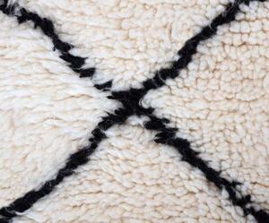 Krásy Orientu Skandinávský taburet z ovčí vlny Stripe Wool Longue - čtvercový