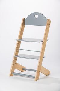 Lucas Wood Style rostoucí židle MIXLE - přírodní/šedá rostoucí židle MIXLE: bez motivu