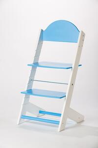Lucas Wood Style rostoucí židle MIXLE - bílá/modrá rostoucí židle MIXLE: Srdíčko