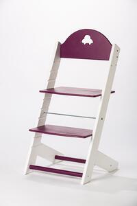 Lucas Wood Style rostoucí židle MIXLE - bílá/fialová rostoucí židle MIXLE: Srdíčko