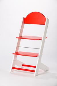 Lucas Wood Style rostoucí židle MIXLE - bílá/červená rostoucí židle MIXLE: Medvídek