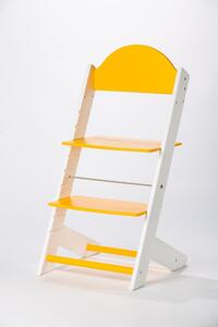 Lucas Wood Style rostoucí židle MIXLE - bílá/žlutá rostoucí židle MIXLE: bez motivu