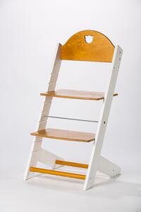 Lucas Wood Style rostoucí židle MIXLE - bílá/buk rostoucí židle MIXLE: Medvídek