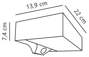 Nordlux - LED Solární nástěnné svítidlo se senzorem MONAY LED/5W/5V IP44