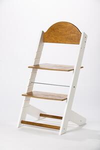 Lucas Wood Style rostoucí židle MIXLE - bílá/kaštan rostoucí židle MIXLE: Autíčko