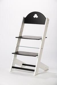 Lucas Wood Style rostoucí židle MIXLE - bílá/černá rostoucí židle MIXLE: Medvídek