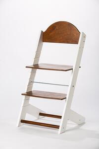 Lucas Wood Style rostoucí židle MIXLE - bílá/ořech rostoucí židle MIXLE: Srdíčko