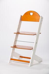 Lucas Wood Style rostoucí židle MIXLE - bílá/mahagon rostoucí židle MIXLE: Srdíčko