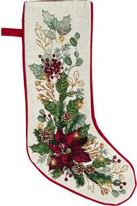 Vánoční ponožka Crimson 21x48 cm vánoční hvězda, Sander