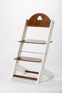 Lucas Wood Style rostoucí židle MIXLE - bílá/ořech rostoucí židle MIXLE: Autíčko