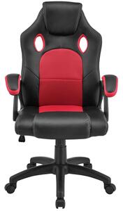 FurniGO Kancelářská židle Montreal – černo/červená