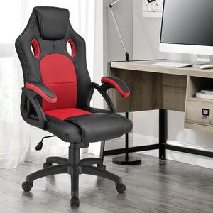 FurniGO Kancelářská židle Montreal – černo/červená