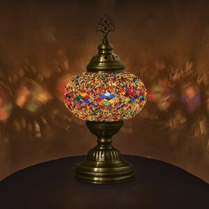 Krásy Orientu Orientální skleněná mozaiková stolní lampa Mulawan - ø skla 16 cm