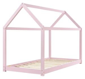 FurniGO Dětská postel Carlotta 90 x 200 cm - růžová