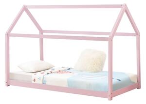 Juskys Dětská postel Carlotta 90 x 200 cm - růžová