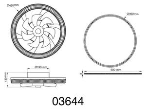 Globo 03644 - LED Stm. stropní ventilátor CIRILLA LED/30W/230V 2700-6000K + DO