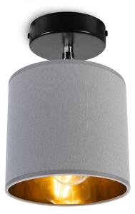 Bodové svítidlo Gama, 1x šedé textilní stínítko, (možnost polohování)