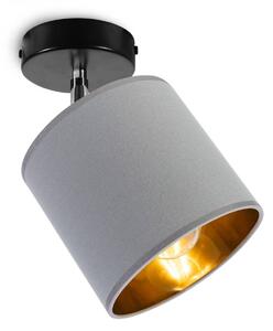 Stropní svítidlo GAMA, 1x šedé textilní stínítko, (možnost polohování)