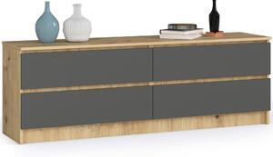 Ak furniture Komoda Rollo A 160,4 cm dub artisan/grafitový