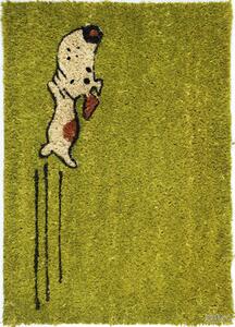 Zelený pes | Hnědá, Zelená | 40 x 60 cm