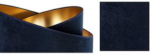 Závěsné svítidlo Mediolan, 1x tmavě modré/zlaté textilní stínítko, (výběr ze 2 barev konstrukce)