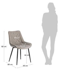 Šedá židle Affair 82 × 60 × 53 cm LA FORMA