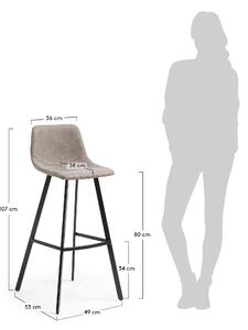 LA FORMA Béžová barová židle Andi 107 × 53 × 49 cm