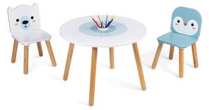 Janod Dřevěný stolek se židlemi pro děti + Slevový kód -10 %
