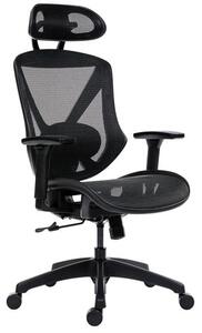 Kancelářská židle Antares Scope s podhlavníkem, černá síťovina