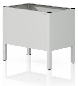 Malý šedý kovový obal na květináč: DAISY 400 x 350 x 250 mm