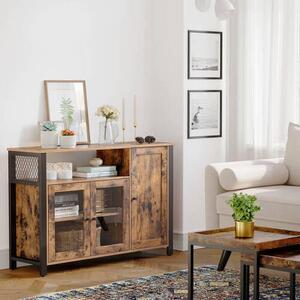 KOMODA, hnědá, černá, 110/75/33 cm Boxxx - Široké komody, Online Only