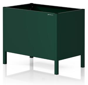 Velký kovový obal na květináč v lahvově zelené barvě: DAISY 500 x 400 x 300 mm