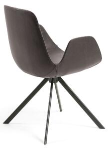 Černá Hnědá židle Yasmin 84 × 54 × 55 cm LA FORMA