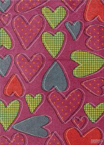 Sintelon doo Kusový koberec PLAY 47/RMR, Růžová, Vícebarevné