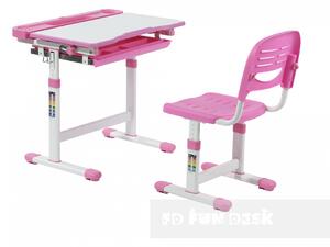 Rostoucí stůl CANTARE se židlí Barva: Růžová