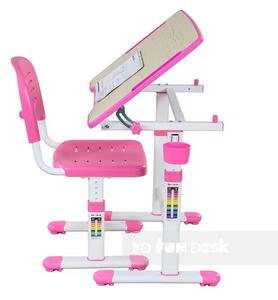 Rostoucí stůl PICCOLINO II se židlí Barva: Růžová