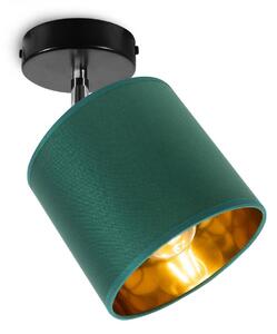 Bodové svítidlo Gama, 1x zelené textilní stínítko, (možnost polohování)