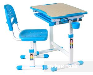 Rostoucí stůl PICCOLINO s židlí Barva: Modrá
