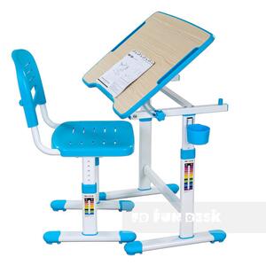 Rostoucí stůl PICCOLINO II se židlí Barva: Modrá