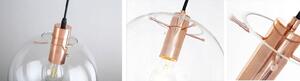 Toolight - Závěsné skleněné stropní svítidlo Lassi 30 cm 1xE27, růžové zlato, OSW-00132