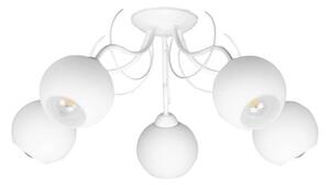 Stropní svítidlo ELIZA, 5x bílé skleněné stínítko (výběr ze 2 barev konstrukce)