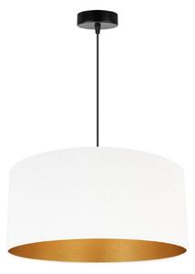 Závěsné svítidlo MEDIOLAN, 1x bílé/zlaté textilní stínítko, (výběr ze 2 barev konstrukce), (fi 44cm)
