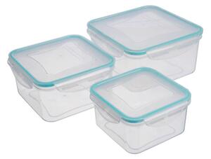 Dóza MagicHome Lunchbox set 06x3 0,70/1,20/2,00 lit, sada 3 ks, štvorcové, Clip